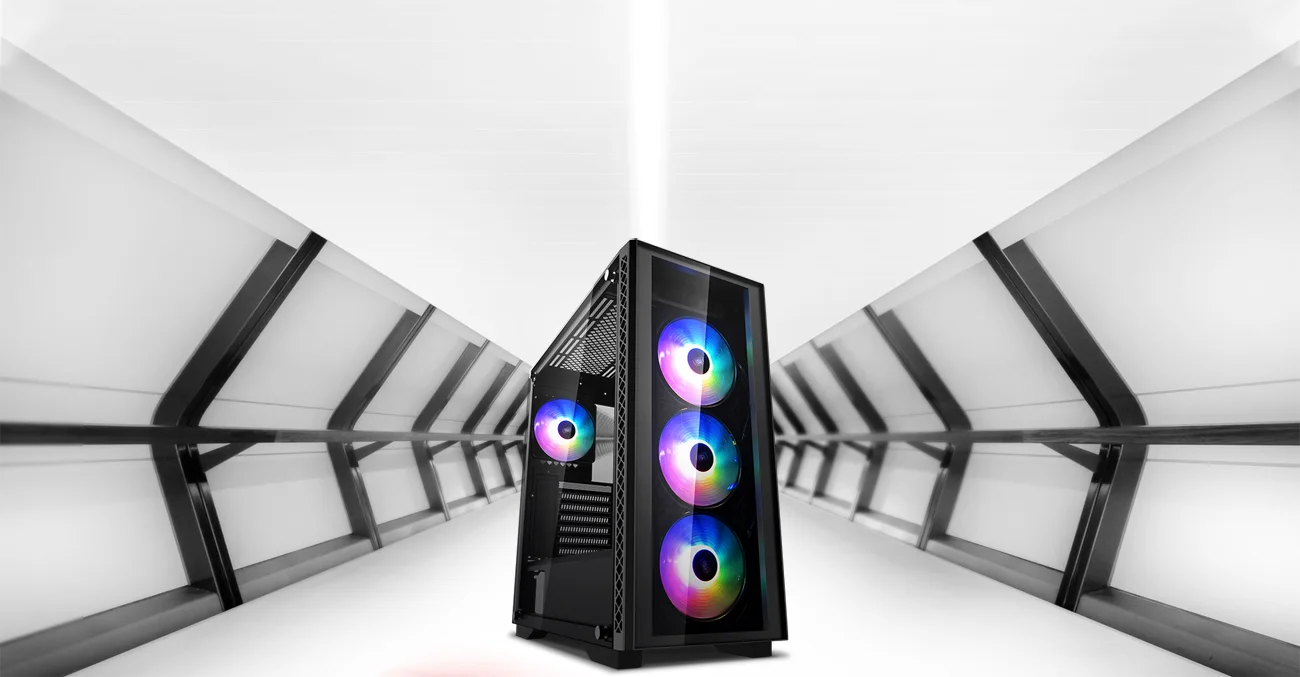 DeepCool MATREXX 50 Mid-Tower Gaming Case with Tempered Glass and 4 ARGB Fans - Black - Image 10