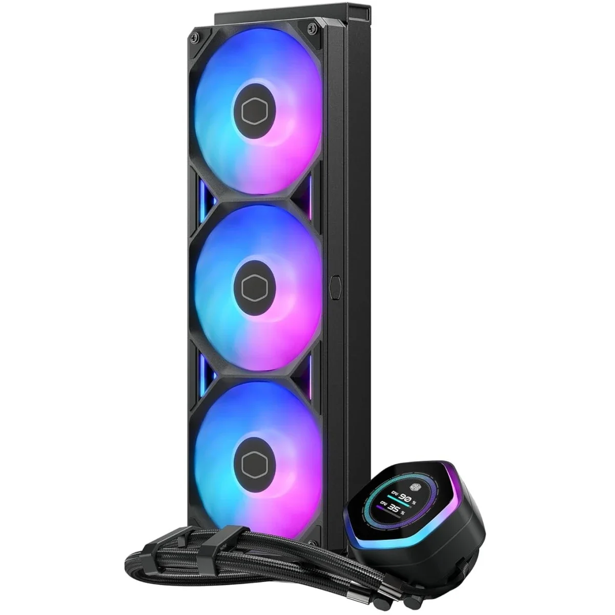 مبرد سائل للمعالج Cooler Master Atmos II 360 LCD AIO بحجم 360mm باللون الأسود - Thumbnail 7