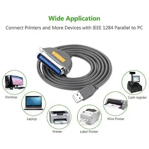 Ugreen 20225 USB to IEEE1284 Parallel Cable 2M - Thumbnail 2