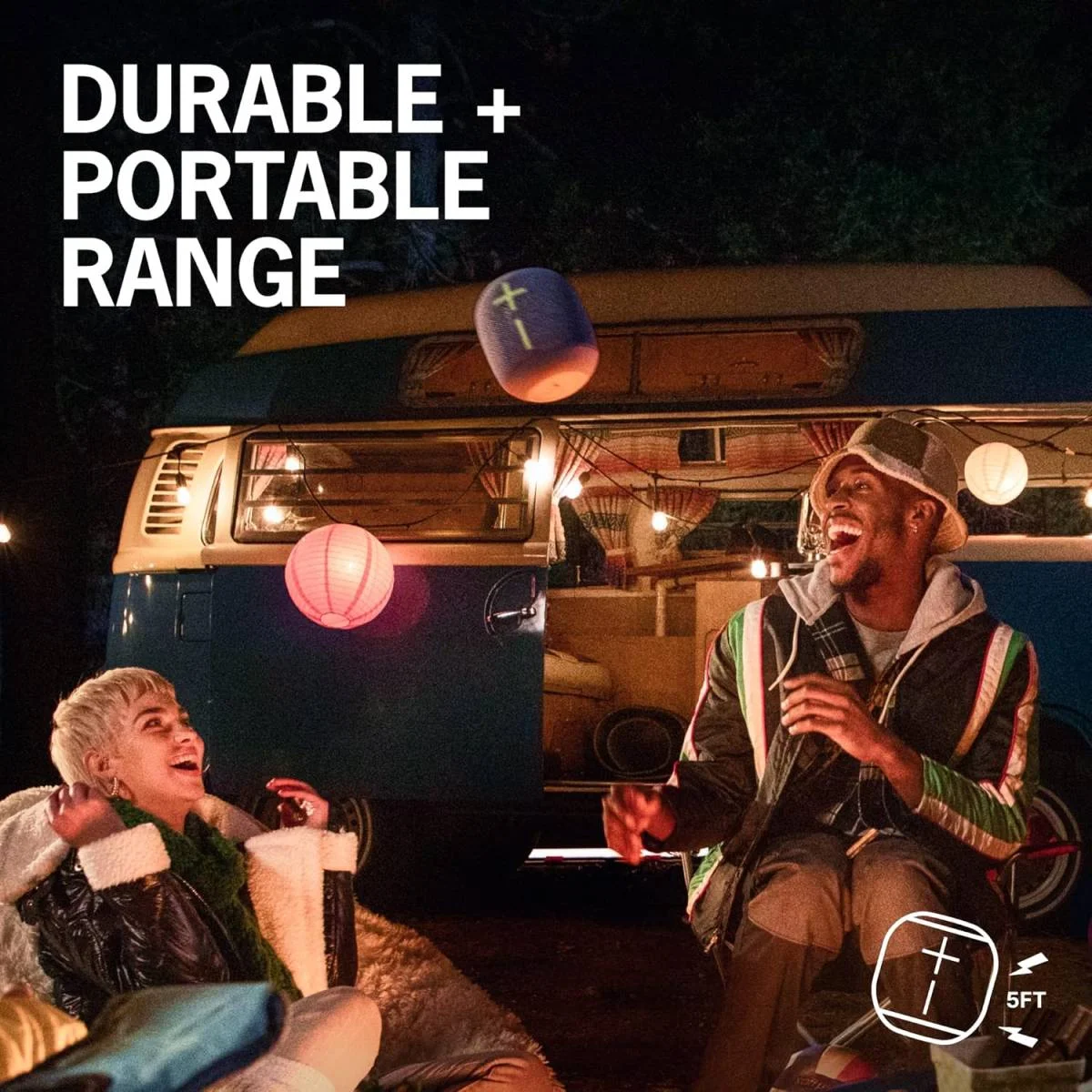 سماعة بلوتوث محمولة Ultimate Ears WONDERBOOM 3 بصوت 360 درجة ومقاومة IP67 ومدى 131 قدم - أزرق Performance - Image 6