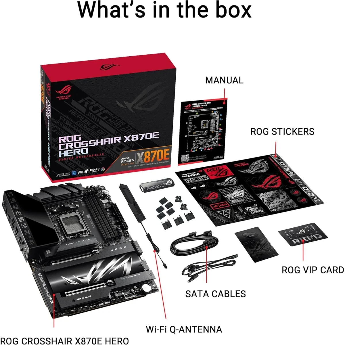 لوحة أم Asus ROG Crosshair X870E Hero AMD AM5 ATX DDR5 Wi‑Fi 7 - Image 6