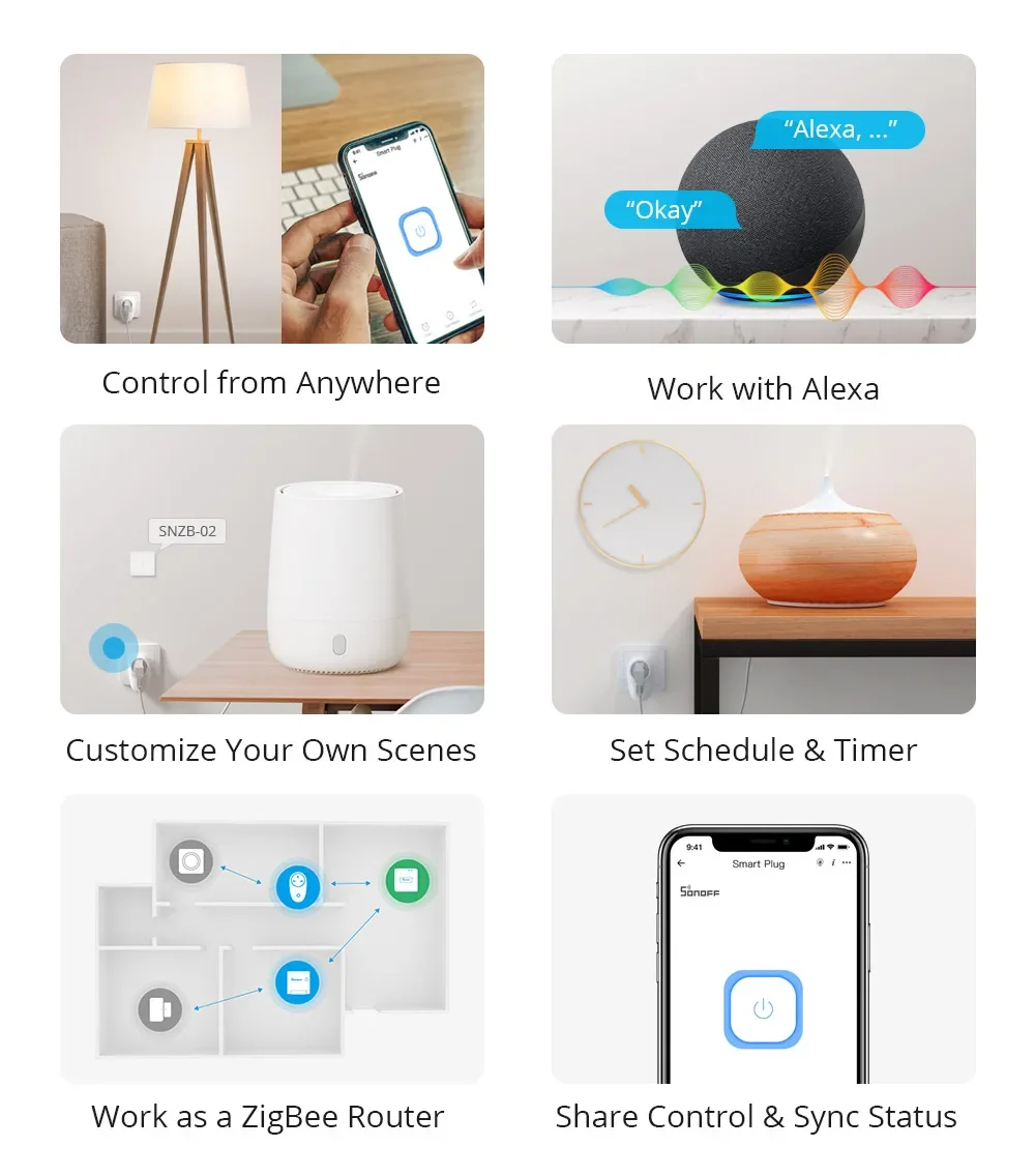 SONOFF S26R2ZBTPF-CFH Zigbee 3.0 Smart Plug 16A EU with Energy Monitoring - Thumbnail 10