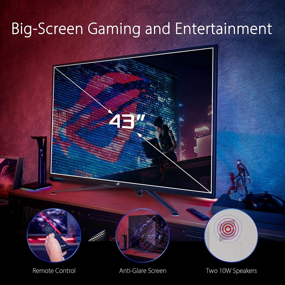 Asus ROG Strix XG43UQ 43-Inch 4K 144Hz 1ms Gaming Monitor - Thumbnail 4