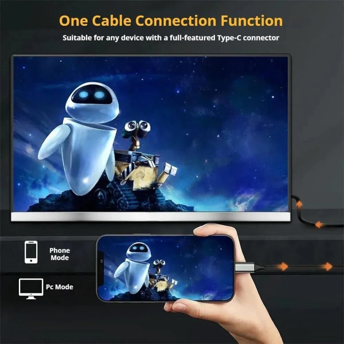 شاشة محمولة V2COM P4 مقاس 15.6 إنش IPS Full HD مع HDMI وUSB-C - Thumbnail 5
