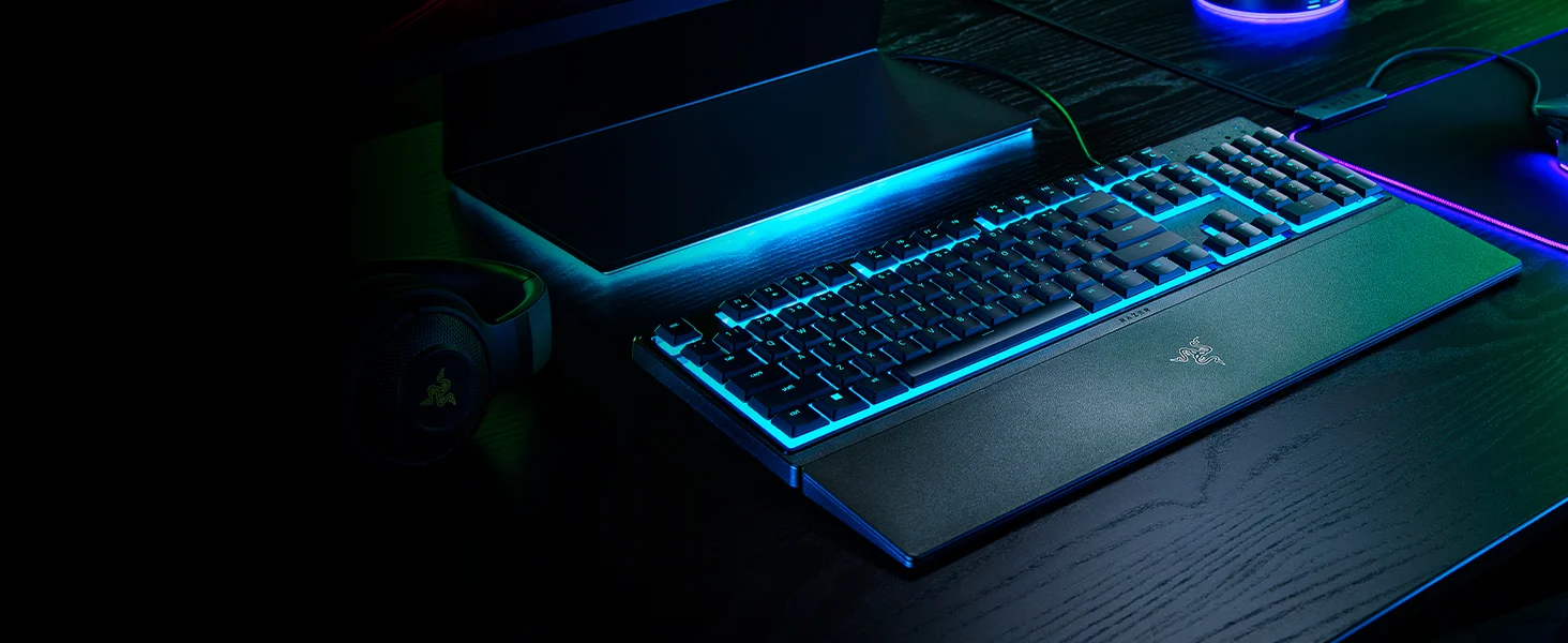 لوحة مفاتيح ألعاب Razer Ornata V3 X منخفضة الارتفاع بمفاتيح غشائية صامتة سوداء - Thumbnail 9