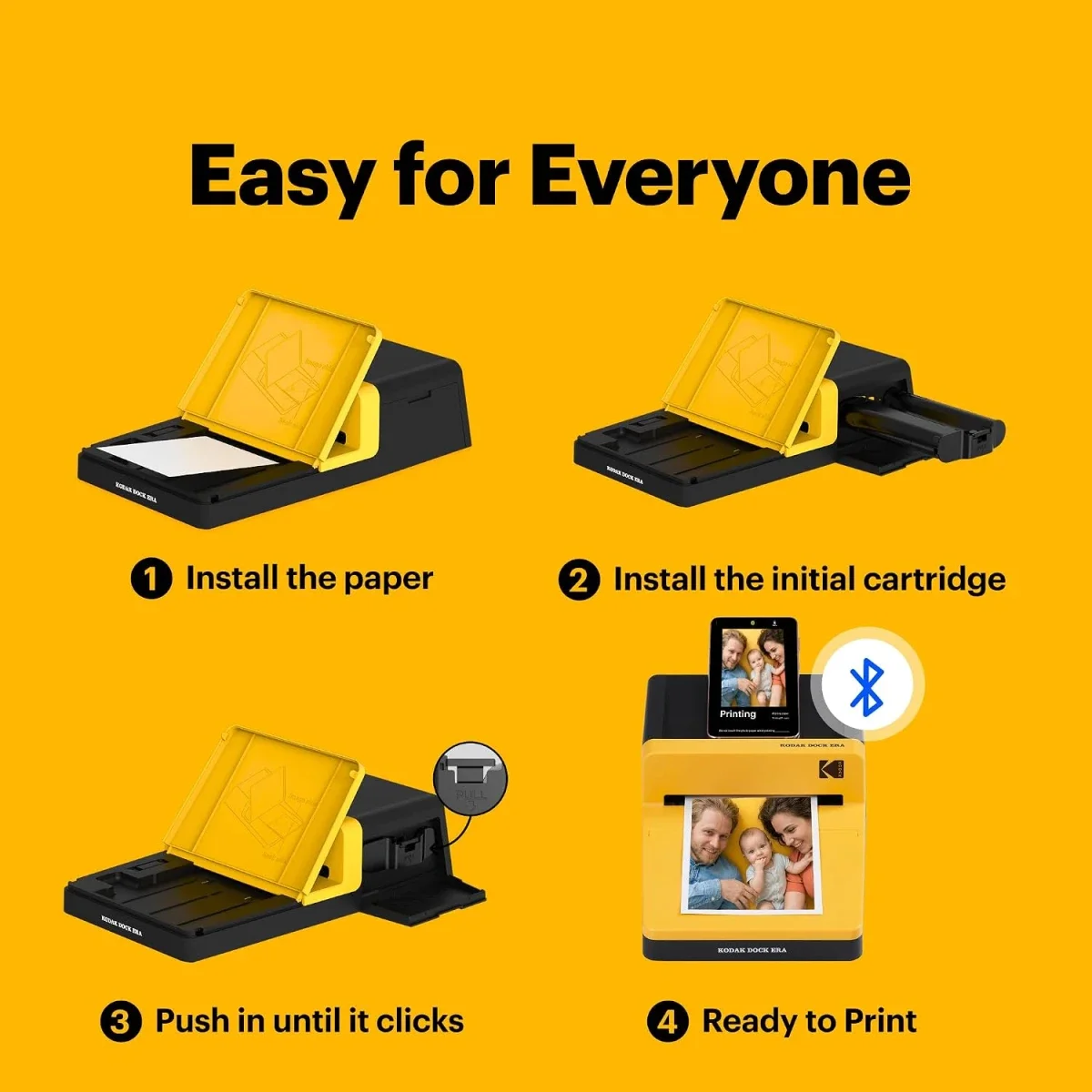 طابعة صور Kodak Dock Era D600 مقاس 10 × 15 سم بتقنية 4PASS مع بلوتوث و8 أوراق - Image 5