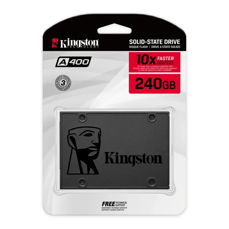 قرص SSD Kingston A400 سعة 240GB مقاس 2.5 إنش SATA (SA400S37/240G)