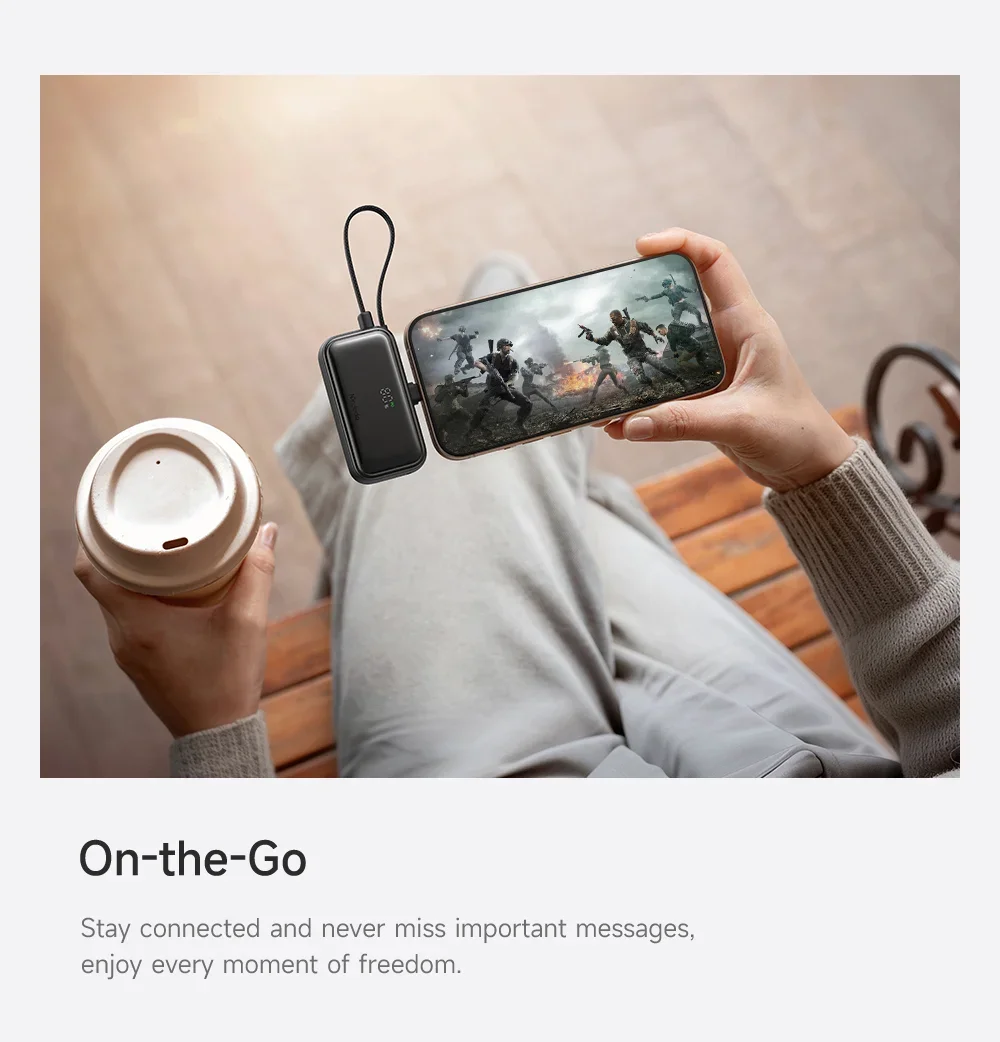 باور بانك Mcdodo MC-7800 MDD Free Kit بسعة 5000mAh وشحن 20W مع قابس iPhone وشاشة رقمية - أسود - Thumbnail 18