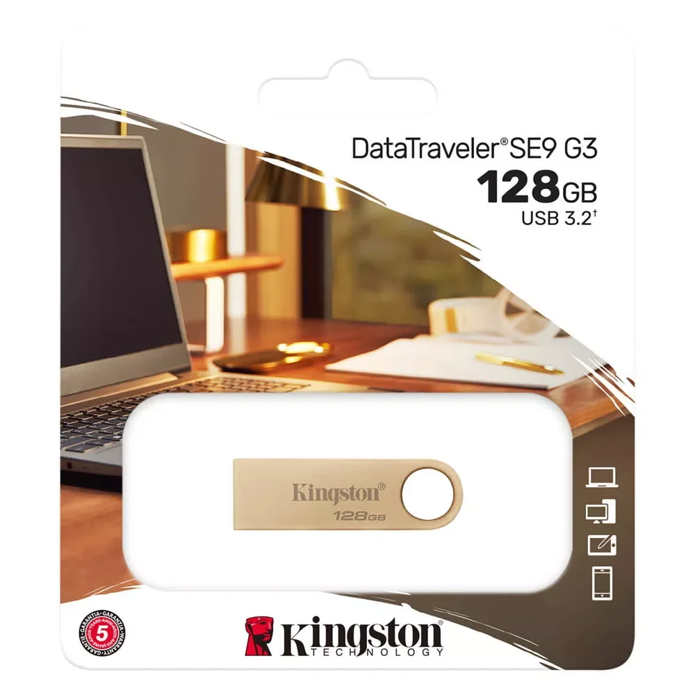 فلاش ميموري Kingston DataTraveler SE9 G3 سعة 128GB USB 3.2 Gen 1 – DTSE9G3/128GB - Image 2