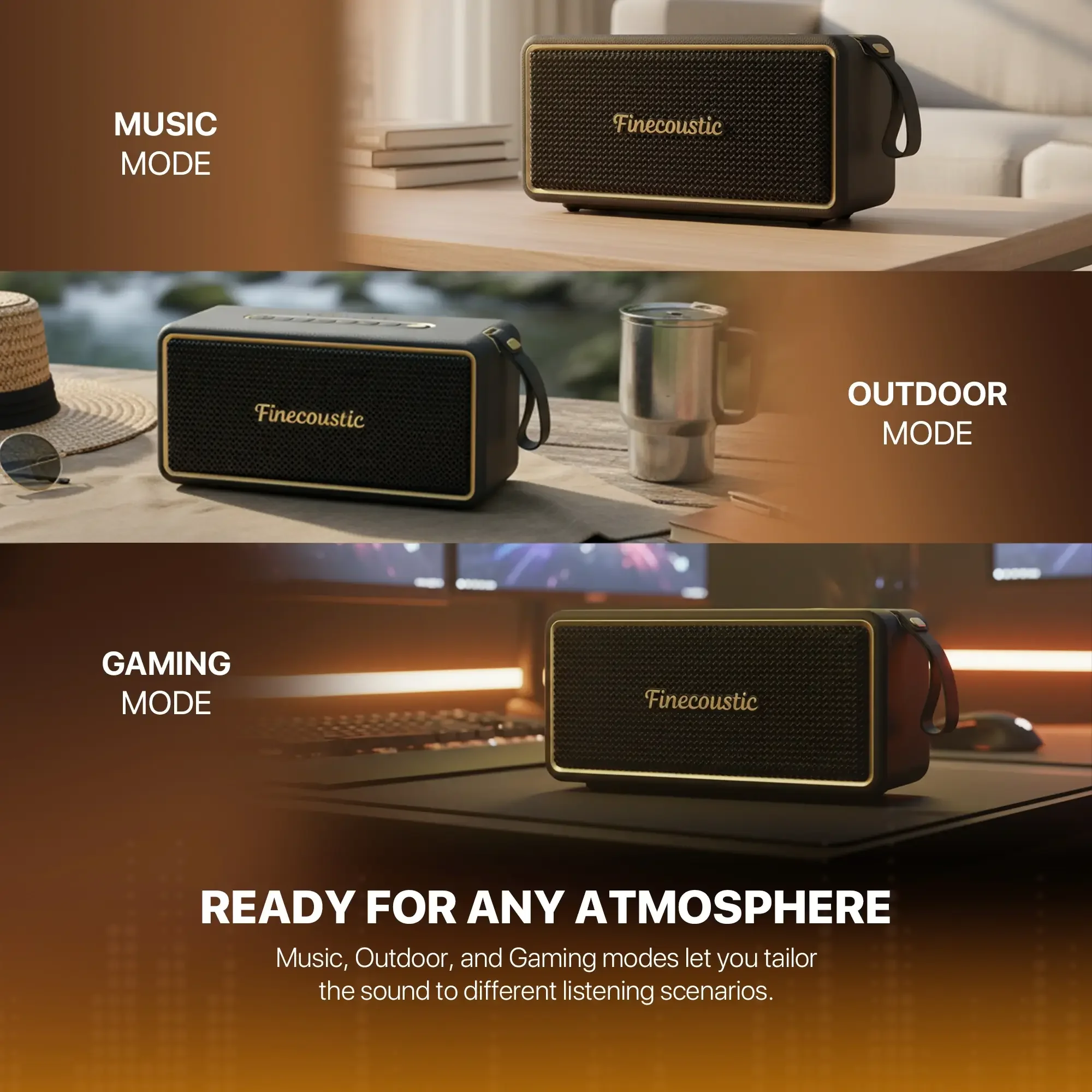Fantech Finecoustic FBS2 HOKO NOMAD L Portable Speaker with 4 Connection Modes - Image 7