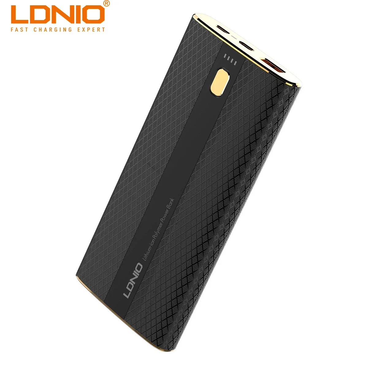 بطارية محمولة LDNIO PQ1010 بسعة 10000mAh وشحن سريع ومدخلين ومخرجين