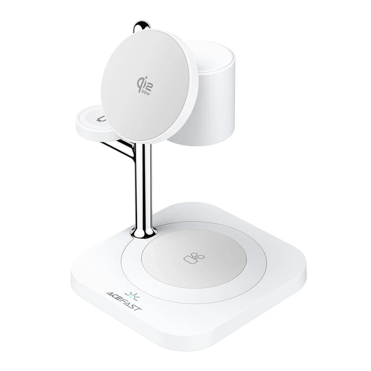 ACEFAST E39 4-in-1 Qi2 Desktop Wireless Charger with Night Light, White - Image 2