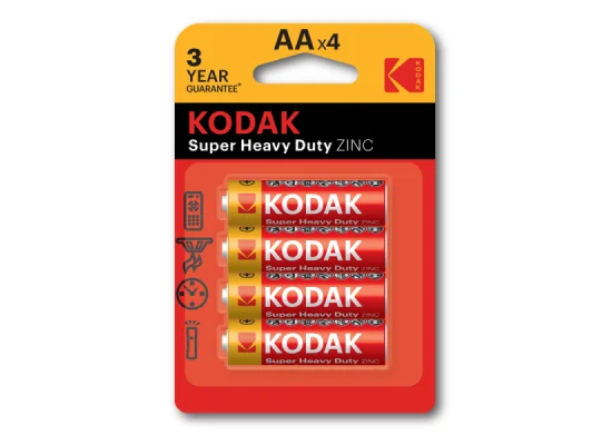 بطاريات Kodak AA سوبر هيفي ديوتي 1.5 فولت - 4 حبات - Image 2