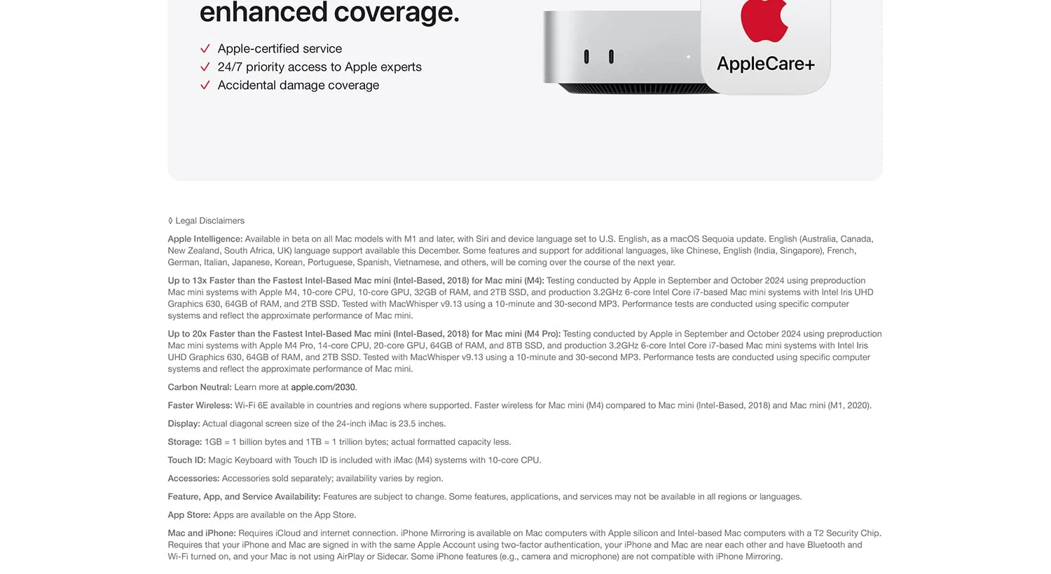 كمبيوتر صغير Apple Mac Mini (2024) M4 رام 16GB SSD 512GB جيجابت إيثرنت - Thumbnail 14