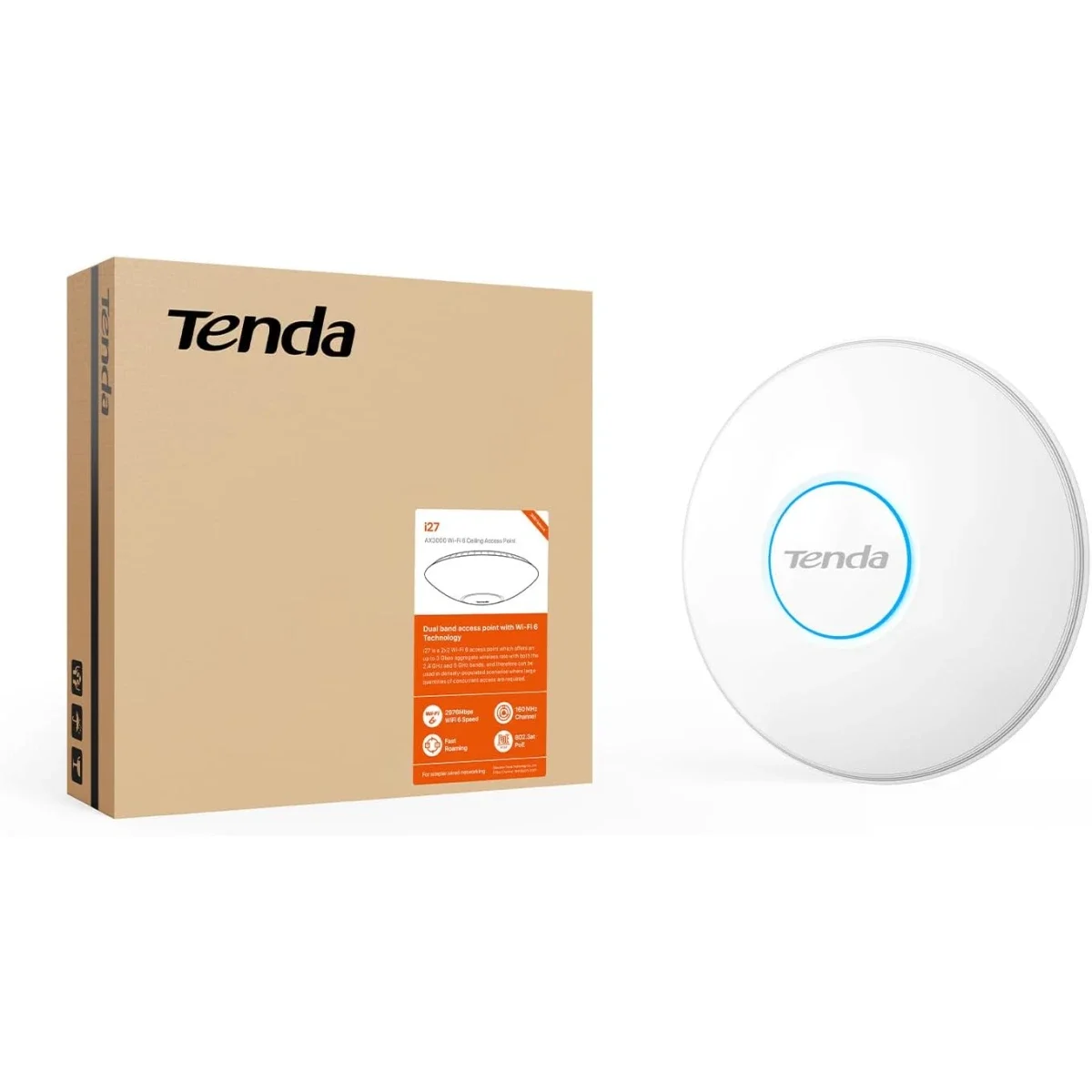 نقطة وصول سقفية Tenda i27 واي فاي 6 AX3000 مع PoE جيجابت وWPA3 وتغطية 400 م² - أبيض - Thumbnail 7