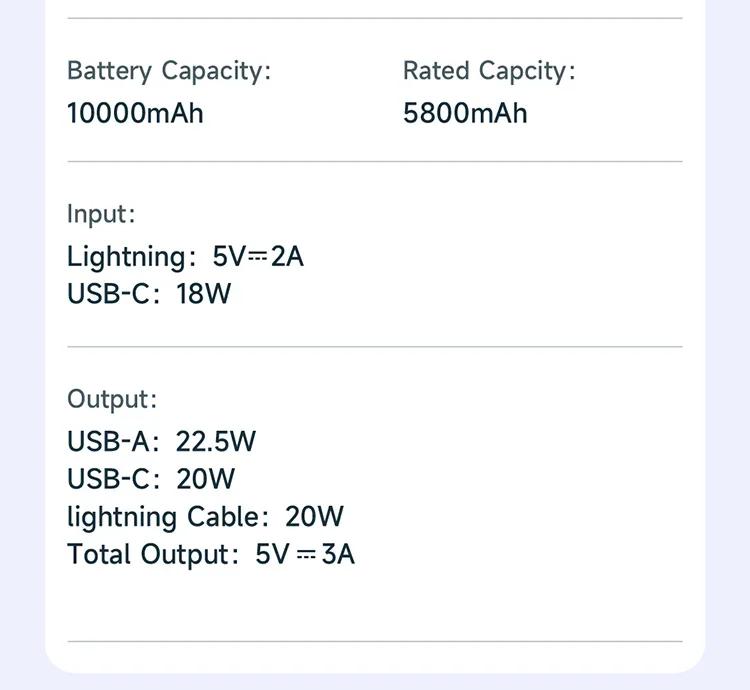 Mcdodo MC-325 10000mAh 22.5W PD Power Bank with Built-In iP Cable - Black - Thumbnail 23