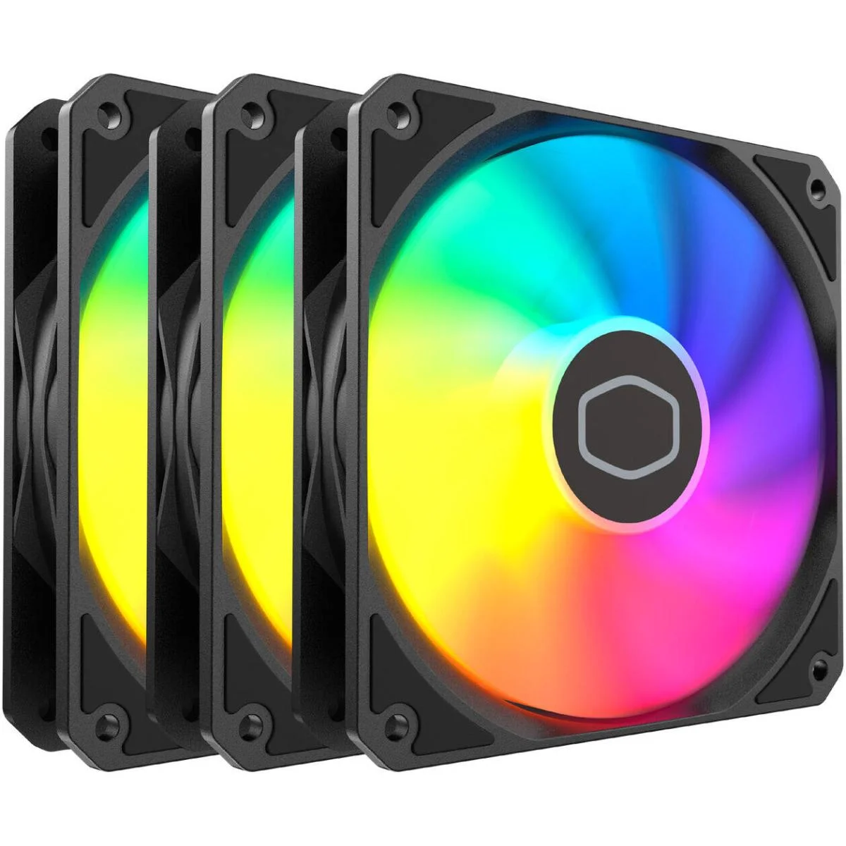 Cooler Master MasterFan MF120 Lite ARGB 3-Pack Black 120mm Fans with Controller