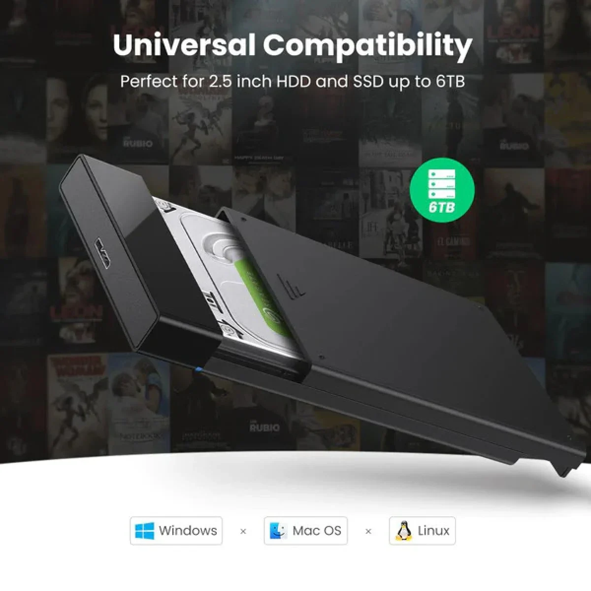 حافظة قرص صلب Ugreen USB 3.0 إلى SATA III مقاس 2.5 إنش - Thumbnail 3