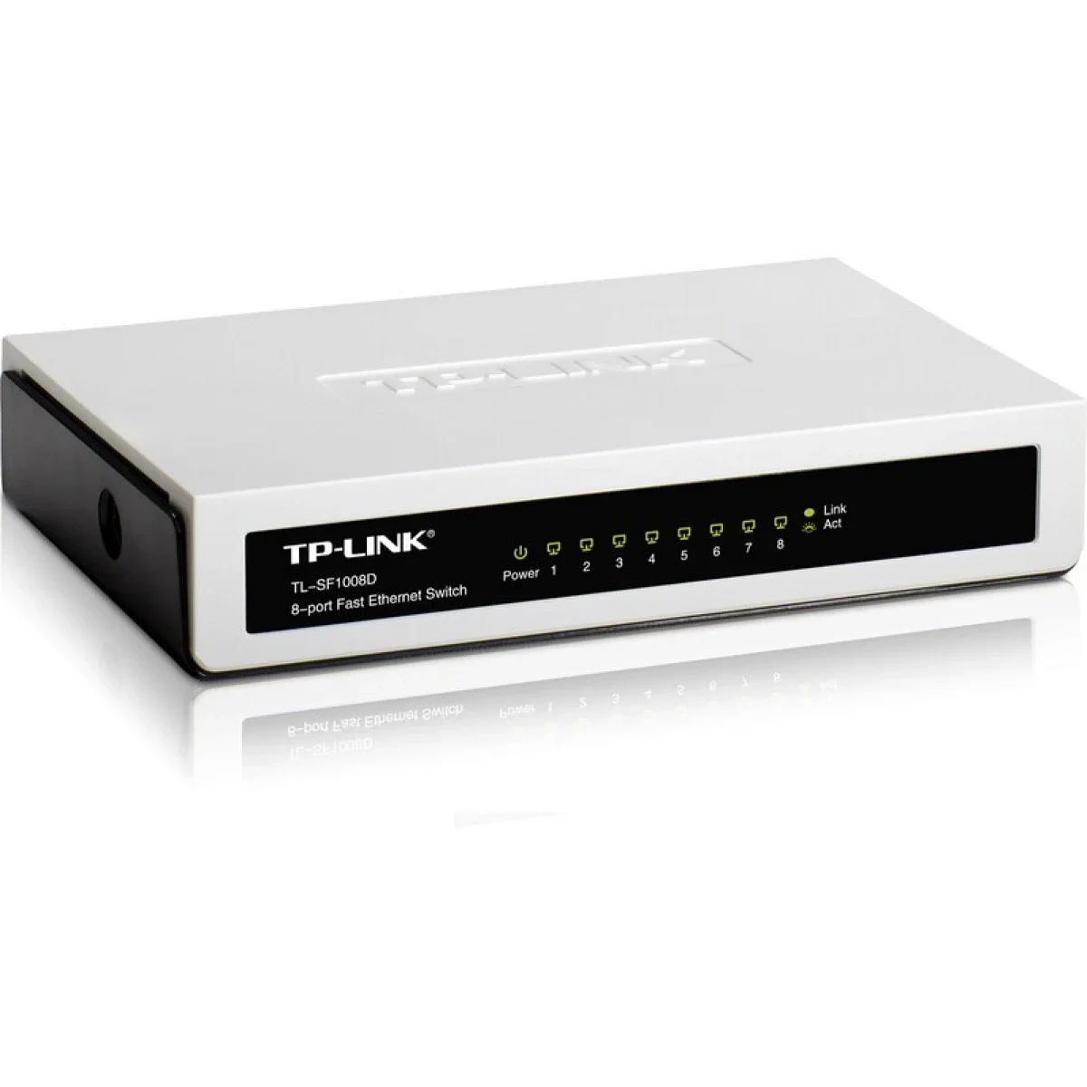 TP-LINK 8-Port 10/100 Mbps Desktop Ethernet Switch Plug and Play Fanless Quiet White