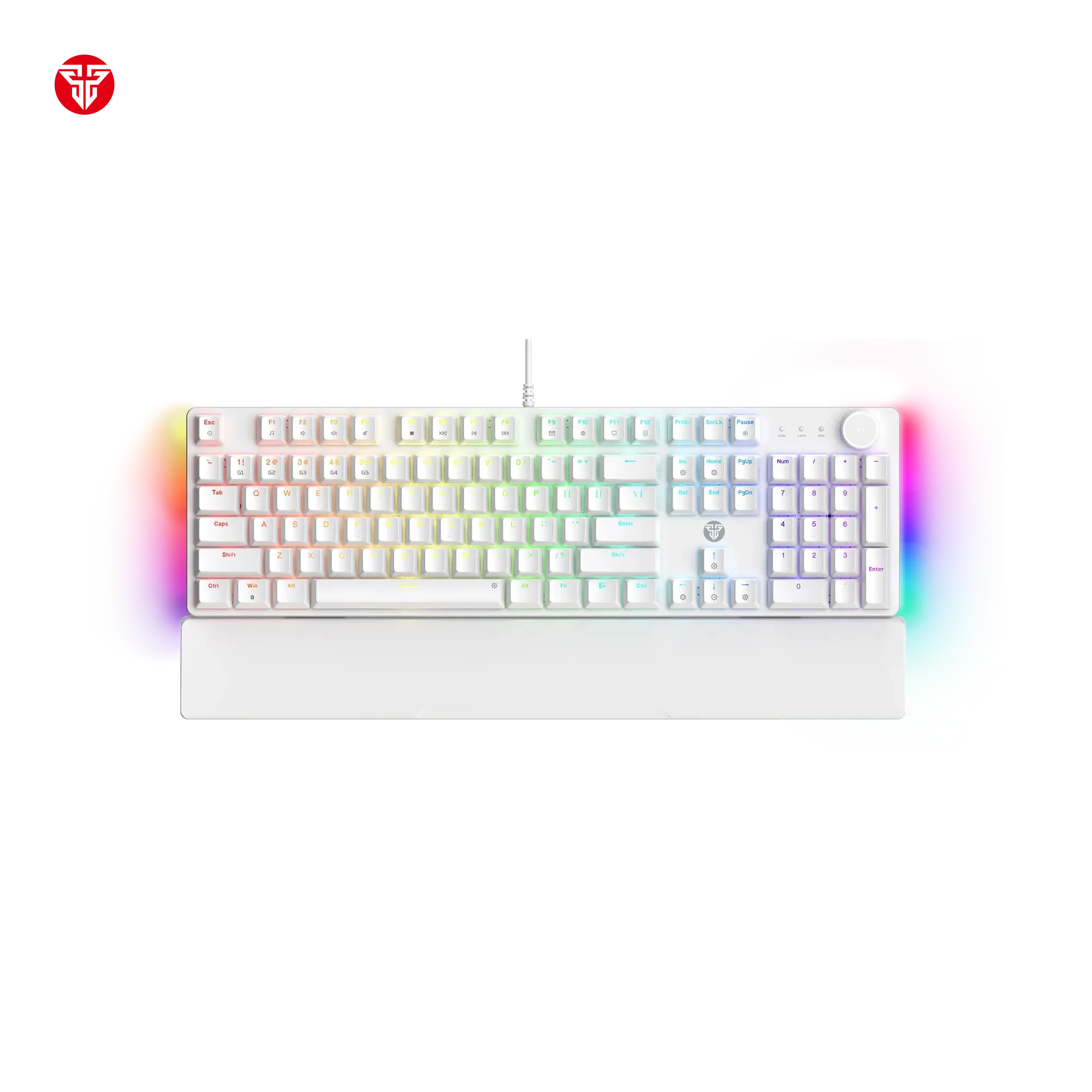 كيبورد ألعاب ميكانيكي Fantech MK894 Maxpower II باللون الأبيض - Thumbnail 3