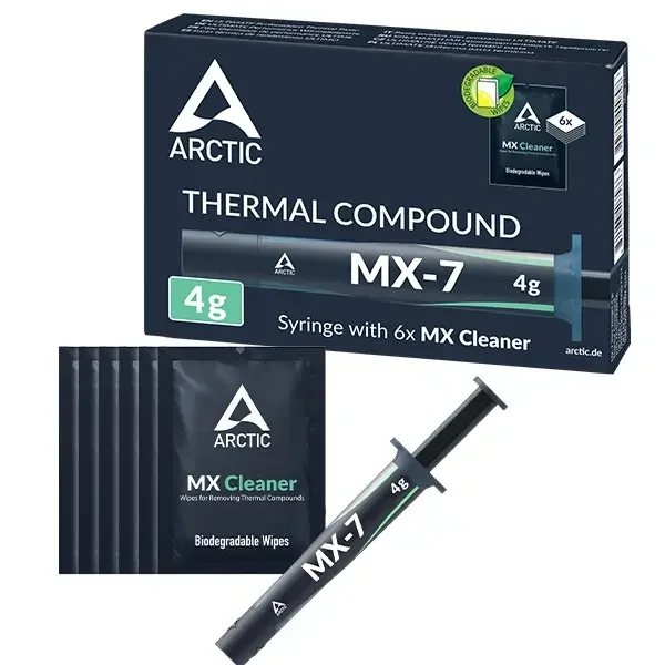 ARCTIC MX-7 Ultimate Performance 4g Thermal Paste with 6x MX Cleaner
