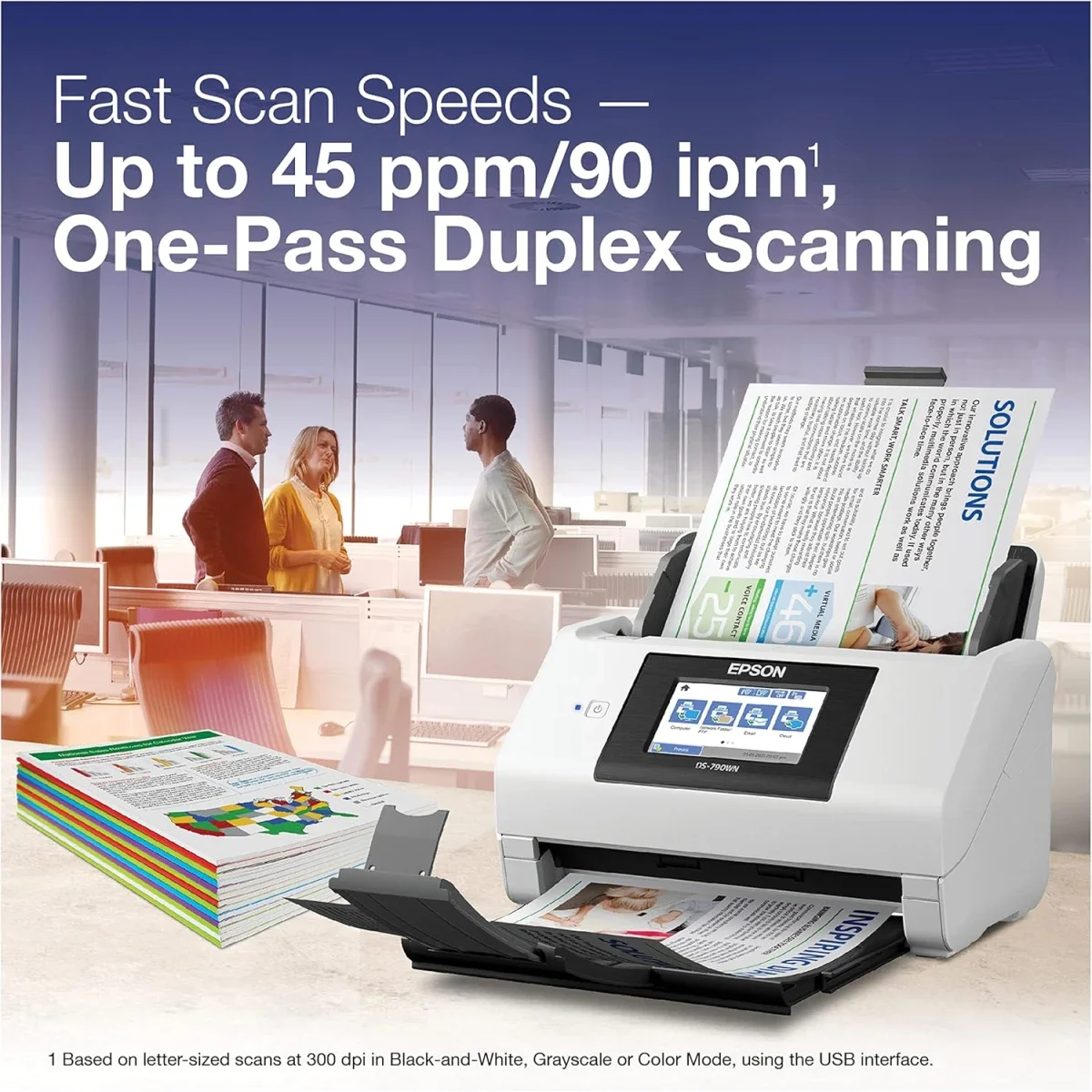 EPSON DS-790WN Wireless Network Document Scanner with Duplex Scanning, 100-Sheet ADF, 45 ppm - Thumbnail 3