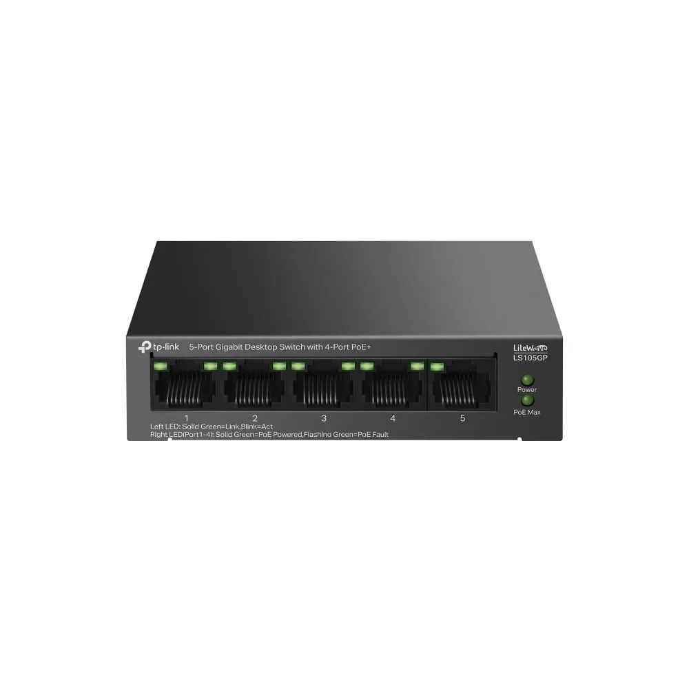 سويتش TP-LINK LS105GP جيجابت 5 منافذ مع PoE+ - Image 3