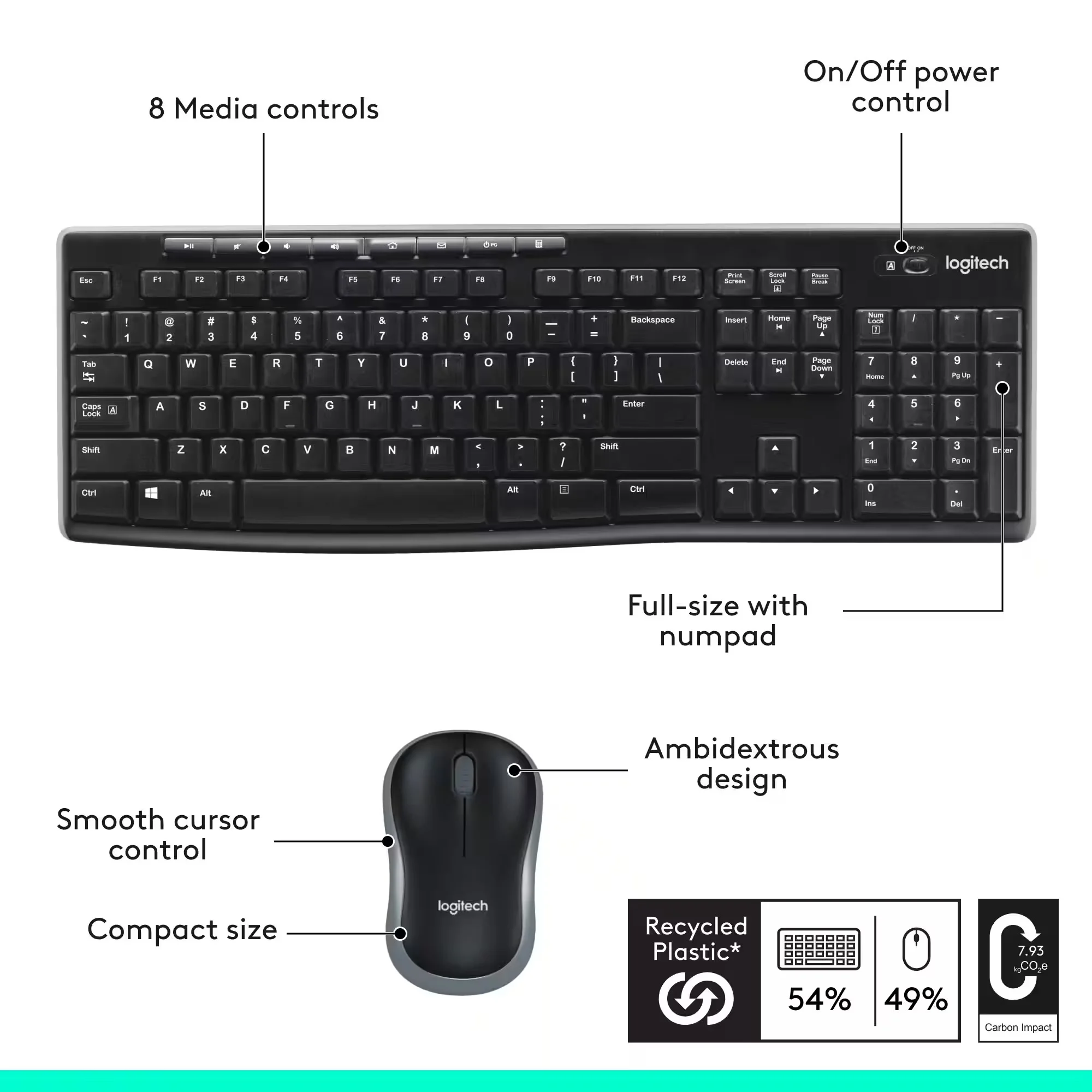 لوحة مفاتيح وماوس لاسلكيان Logitech MK270 - Image 8