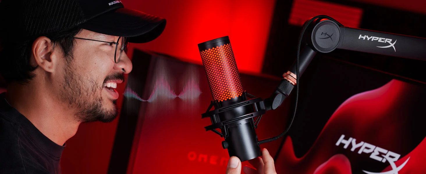Hyper X QuadCast 2 USB Microphone for Gaming, Streaming & Podcasting - Black - Thumbnail 15