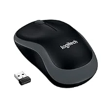ماوس لاسلكي Logitech M185 بتردد 2.4GHz ومستقبل USB ودقة 1000 DPI رمادي Swift - Thumbnail 8