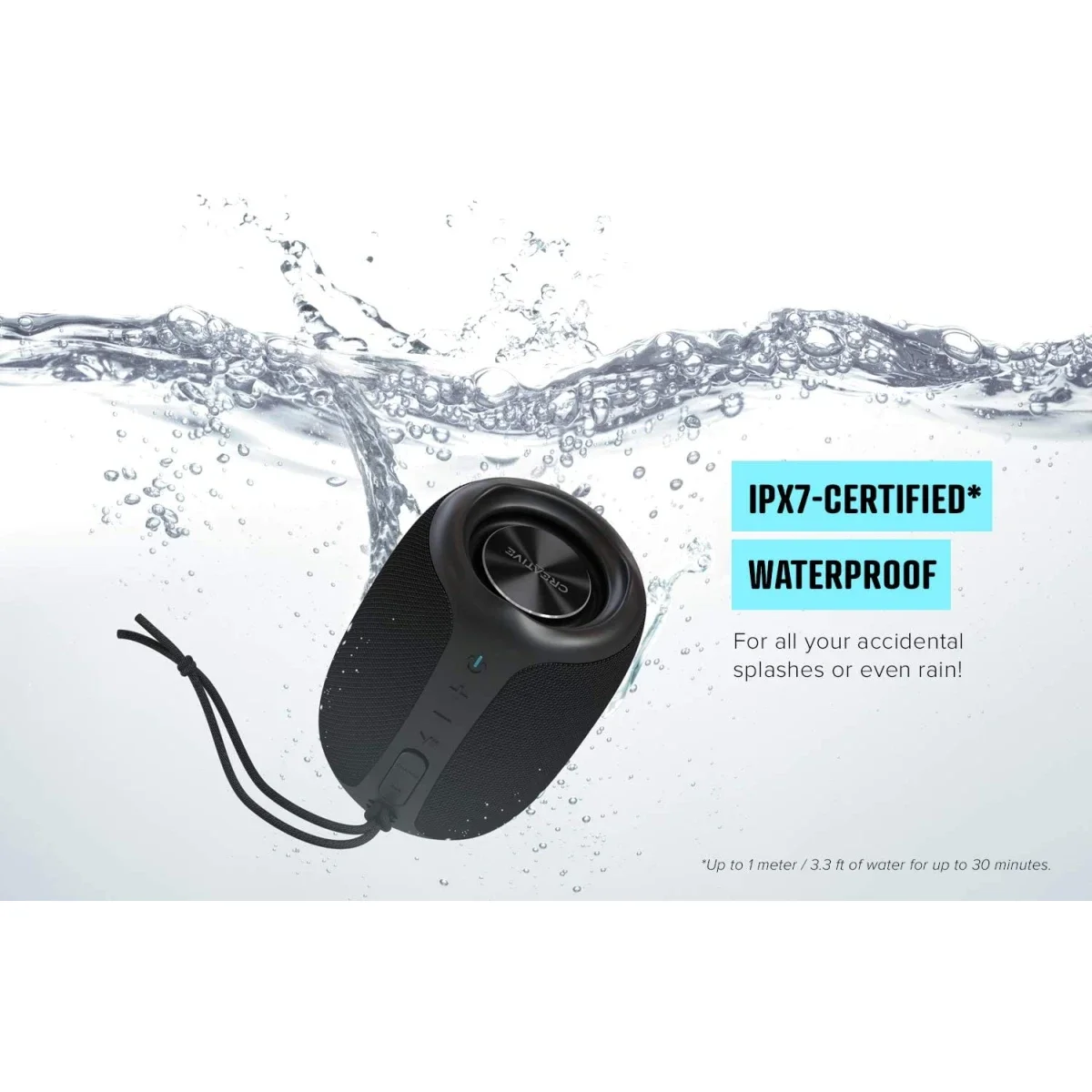 Creative MUVO Play Portable Bluetooth 5.0 Speaker IPX7 Waterproof Black - Thumbnail 4