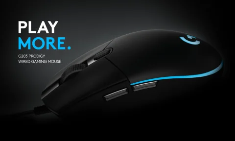 ماوس ألعاب Logitech G203 سلكي بدقة 8,000 DPI وإضاءة LIGHTSYNC RGB، أسود - Thumbnail 11