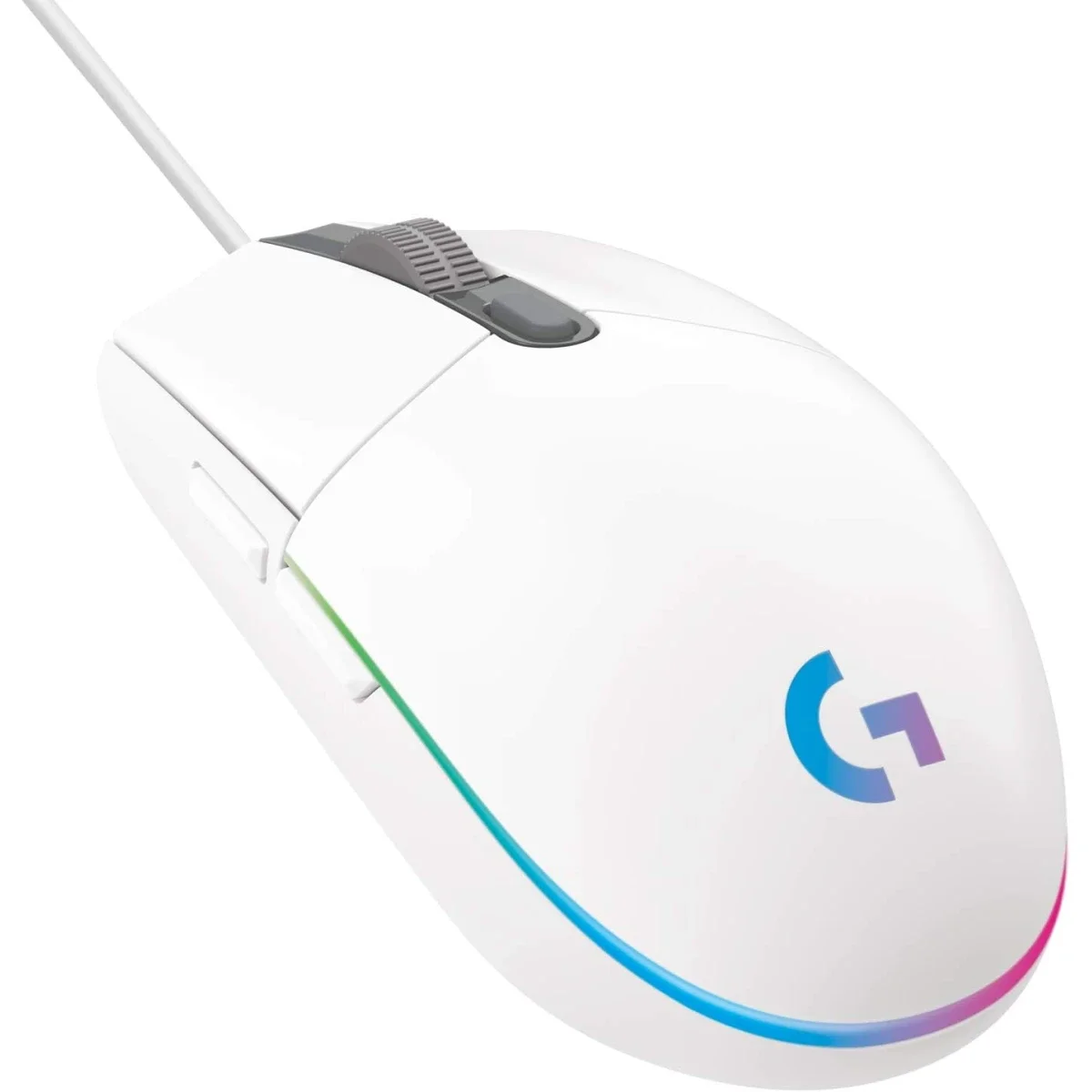 ماوس ألعاب Logitech G203 سلكي بدقة 8,000 DPI وإضاءة LIGHTSYNC RGB، أبيض - Image 4