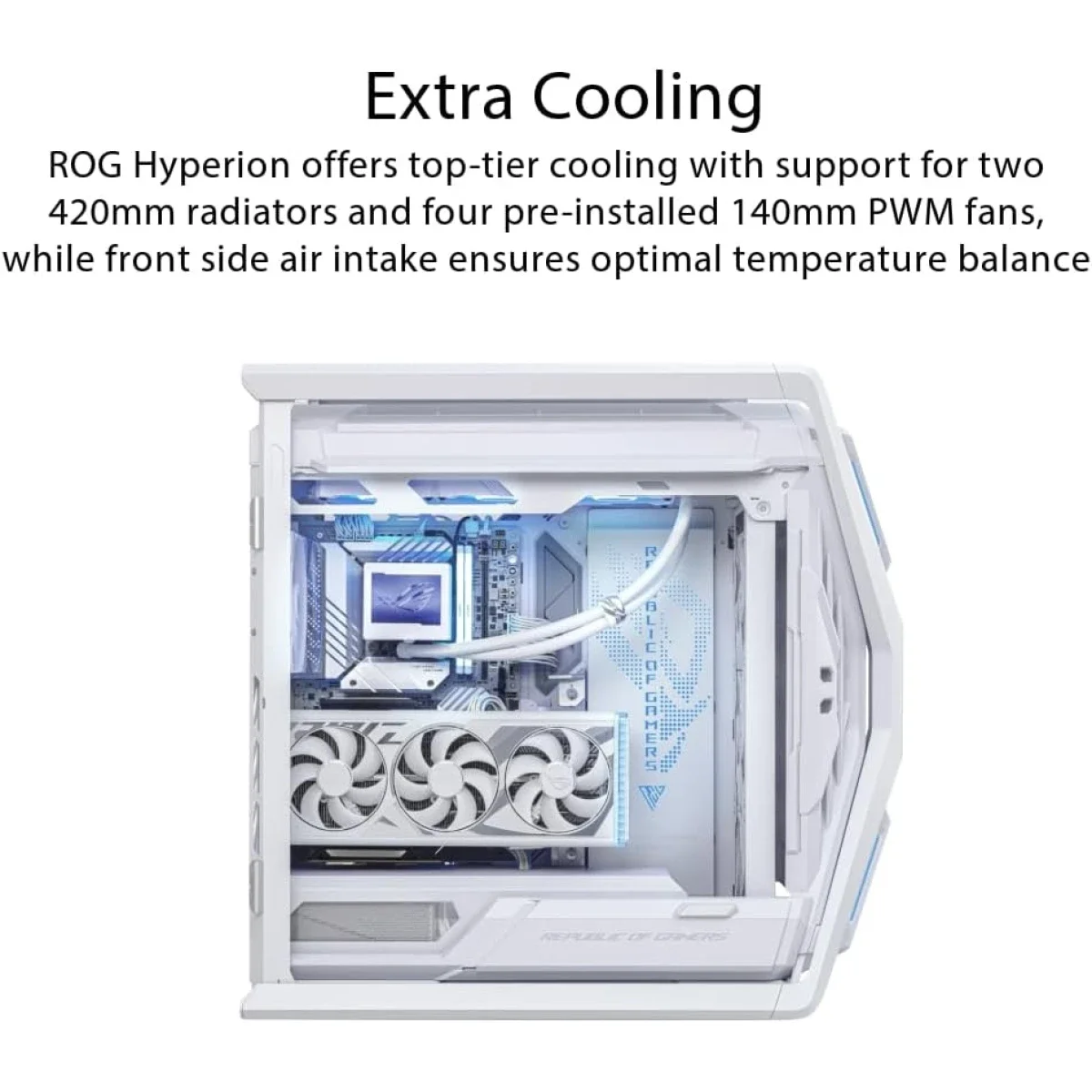 هيكل كمبيوتر Asus ROG Hyperion GR701 Full Tower E-ATX أبيض - Image 2