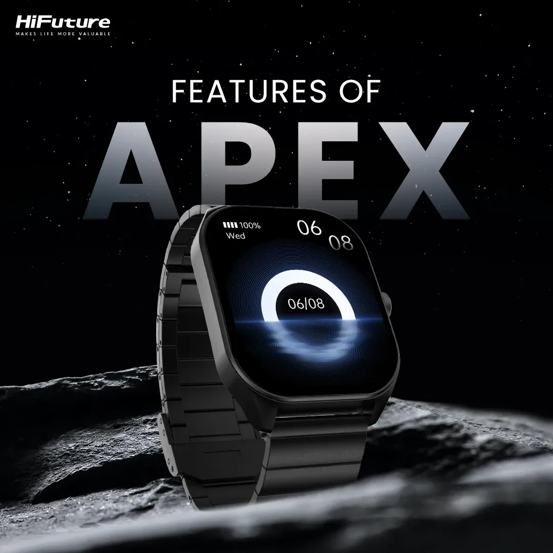 ساعة ذكية HiFuture Apex بشاشة AMOLED 2.04 إنش واتصال لاسلكي ومقاومة IP68 للماء، فضي - Thumbnail 4