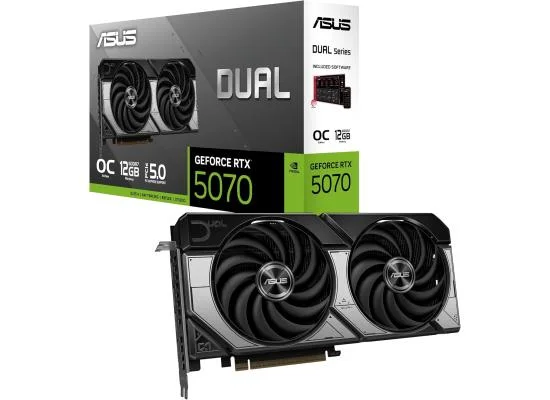 ASUS DUAL-RTX5070-O12G GeForce RTX 5070 OC Edition 12GB GDDR7 Graphics Card - Thumbnail 3