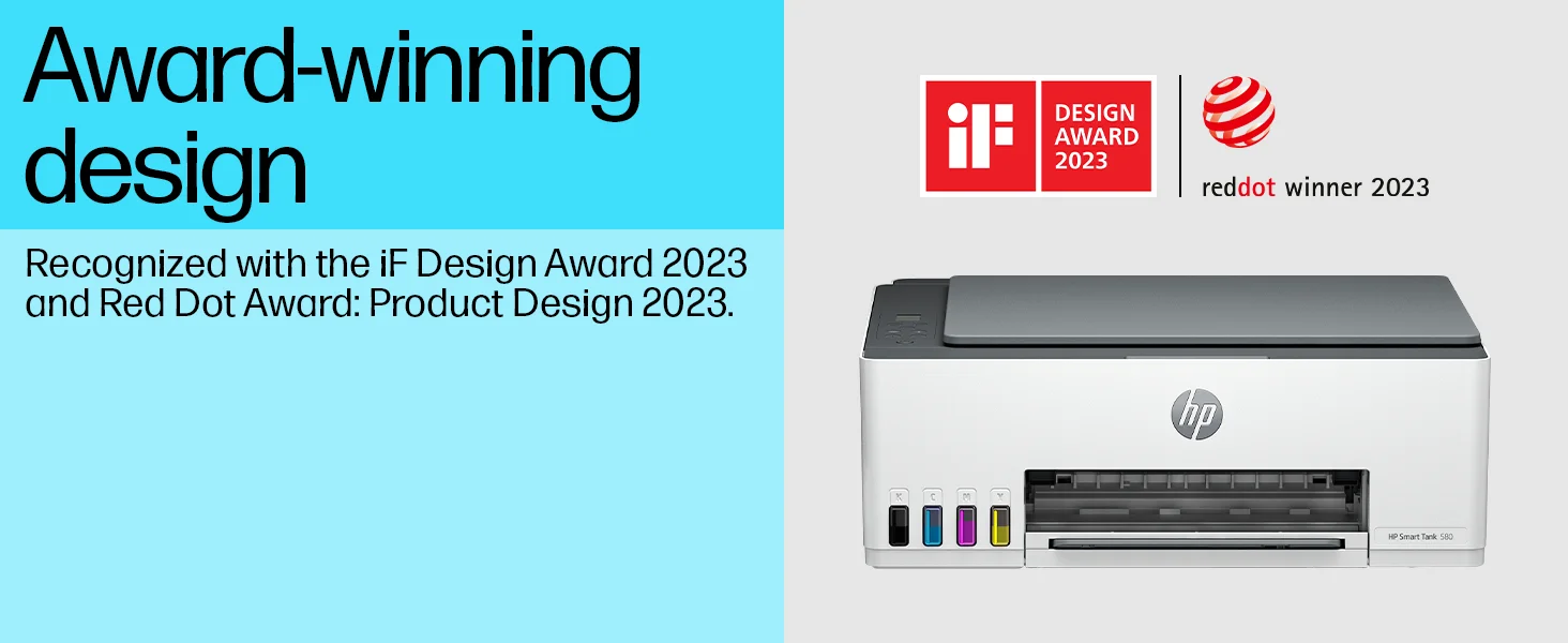 طابعة HP Smart Tank 580 متعددة الوظائف بخزان حبر لاسلكية ملونة - Image 18