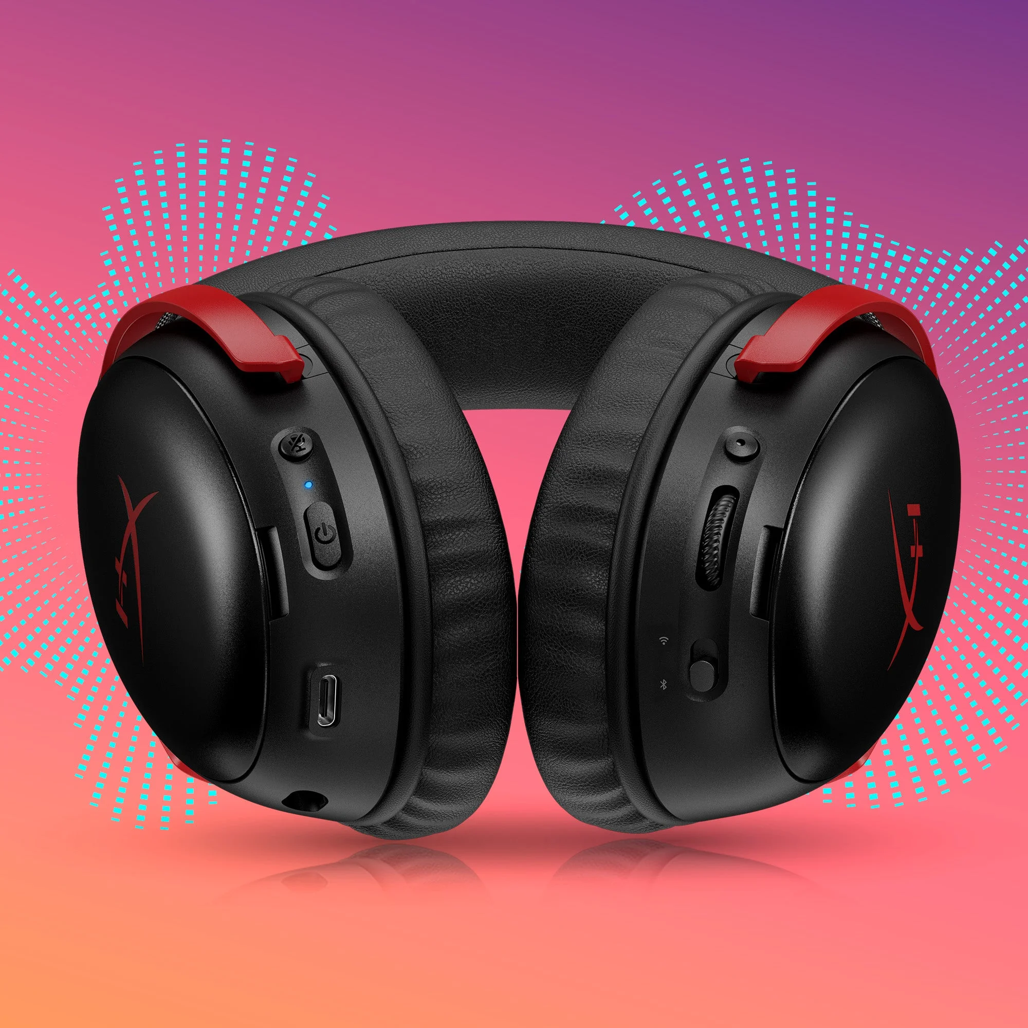 سماعة ألعاب لاسلكية HyperX Cloud III S (2025) بمشغلات 53 مم وبلوتوث - أحمر - Thumbnail 21