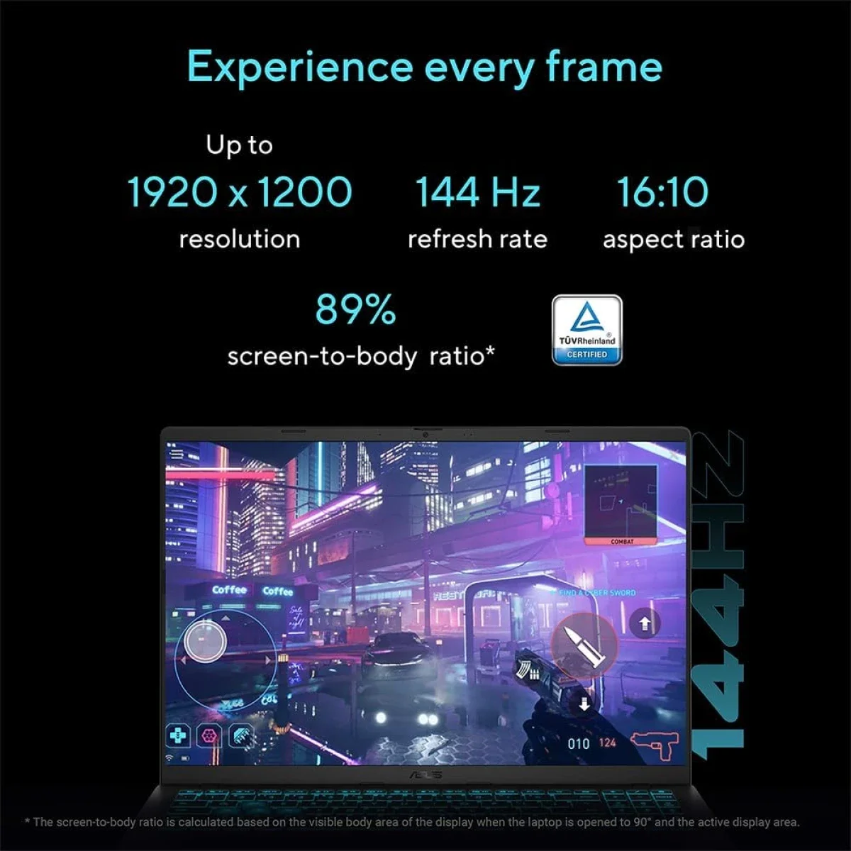 لابتوب ألعاب Asus V16 V3607VM شاشة 16 إنش WUXGA 144Hz مع Core 7 240H و RTX 5060 وذاكرة 16GB و 1TB SSD لون Matte Black - Image 4