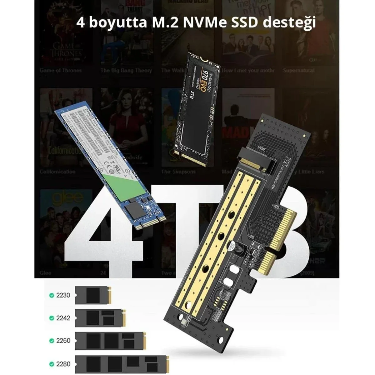 Ugreen PCIe 3.0 x4 M.2 NVMe & NGFF SSD Adapter Card - Thumbnail 3