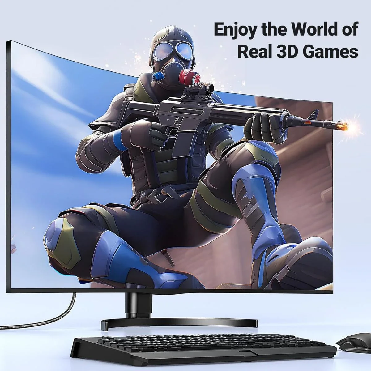 كابل Ugreen HDMI 4K بطول 5 متر نايلون مضفر بسرعة 18Gbps ودقة 4K@60Hz مع Ethernet - Thumbnail 3