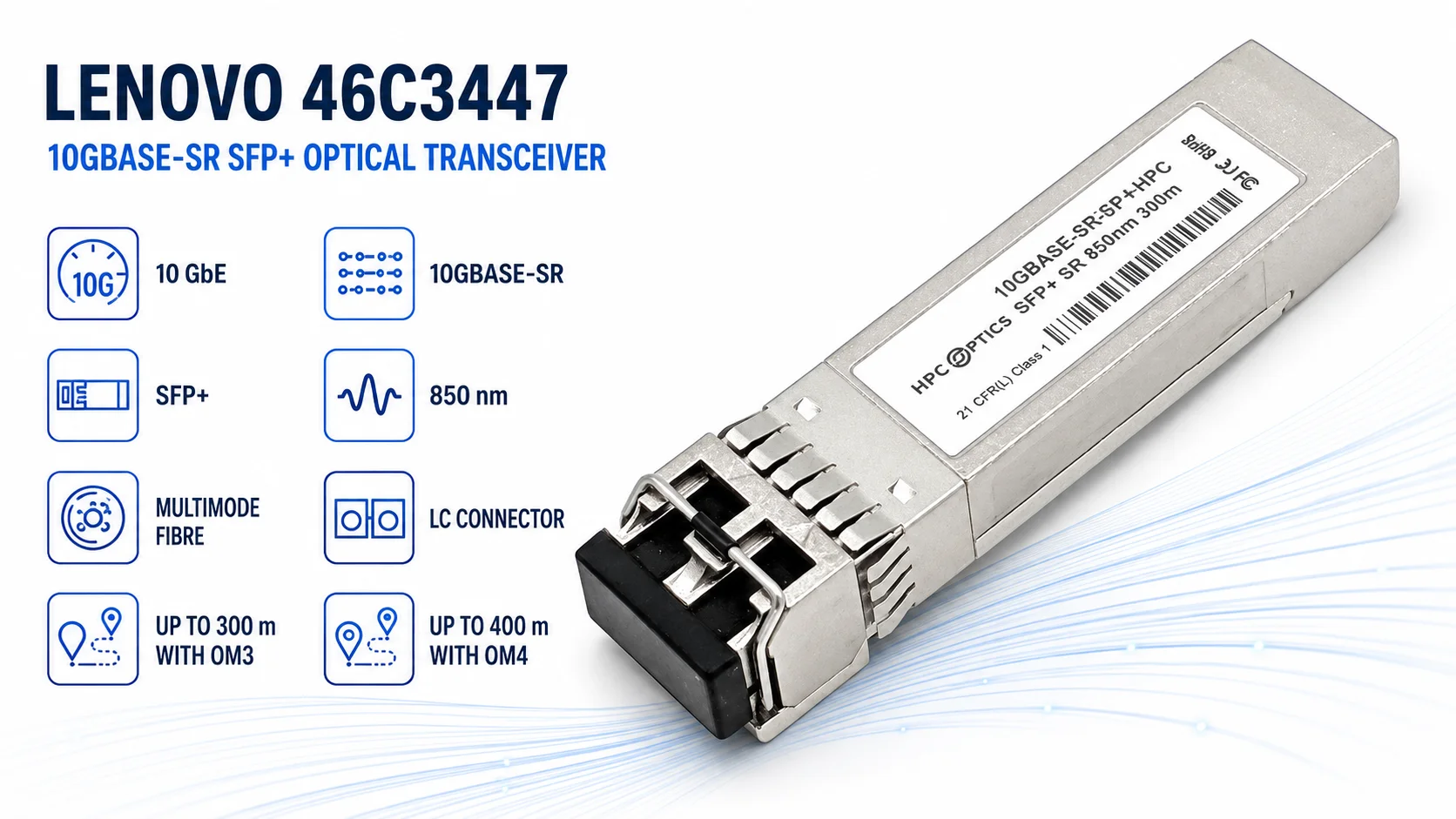 وحدة إرسال واستقبال ضوئية Lenovo 46C3447 ‏10GBASE-SR SFP+ - Thumbnail 2