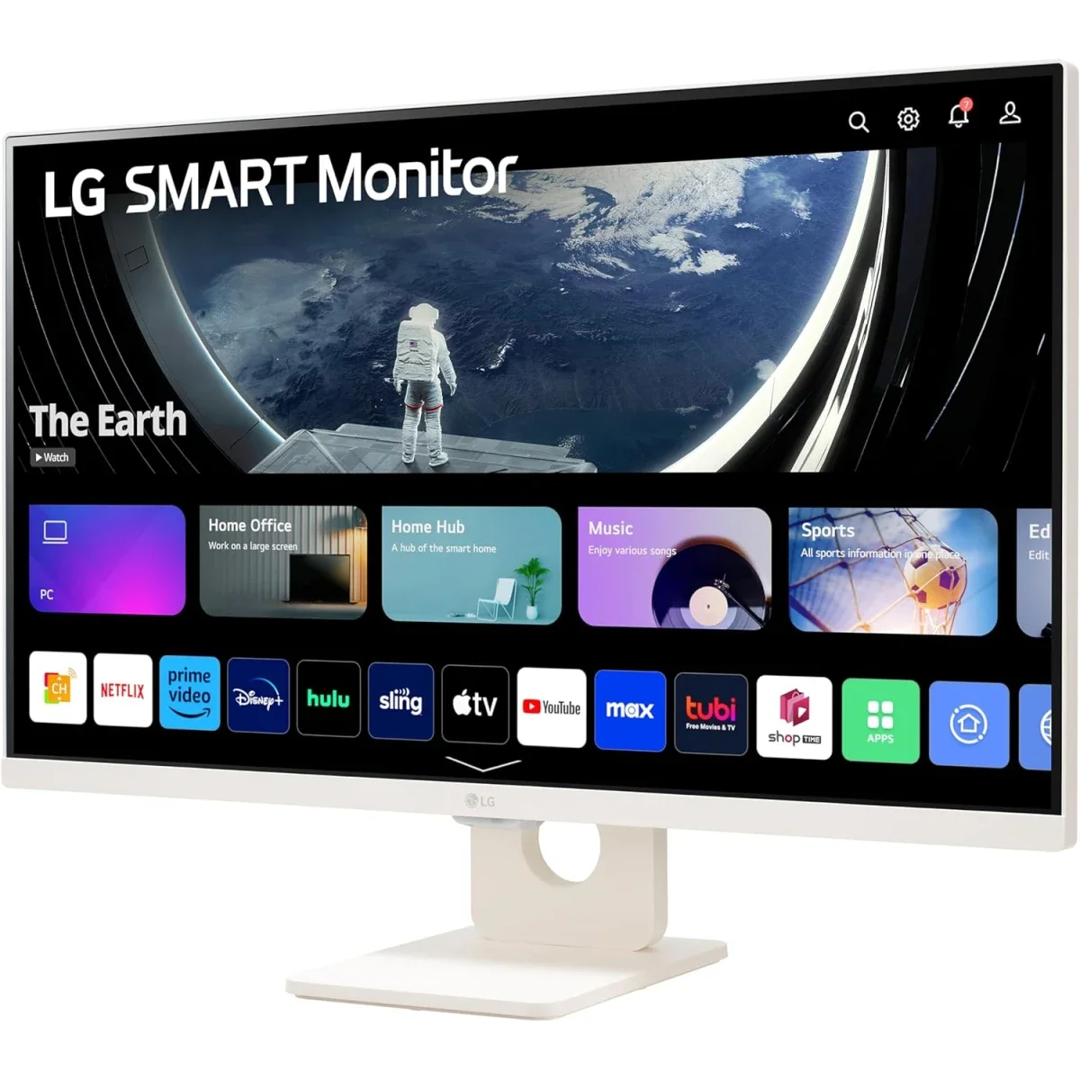 شاشة LG 25SR50F ذكية 25 إنش IPS بدقة Full HD مع webOS 23 وHDR10 وAirPlay 2 - أبيض - Image 4