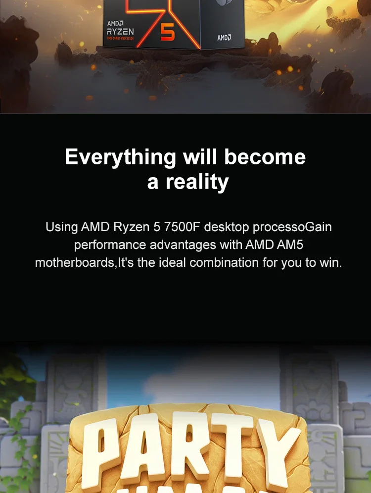 معالج AMD Ryzen 5 7500F لسطح المكتب AM5 إصدار Tray - Image 7