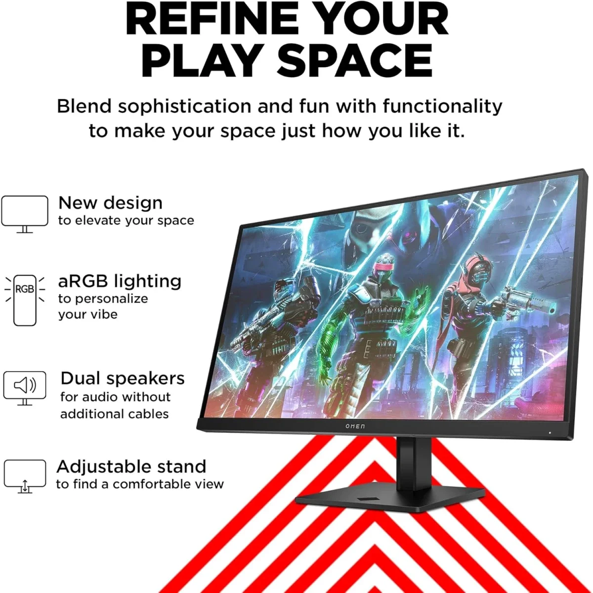 شاشة HP OMEN 27s للألعاب 27 إنش FHD Fast IPS، 240 هرتز، 1 مللي ثانية، HDR 400 - Image 5