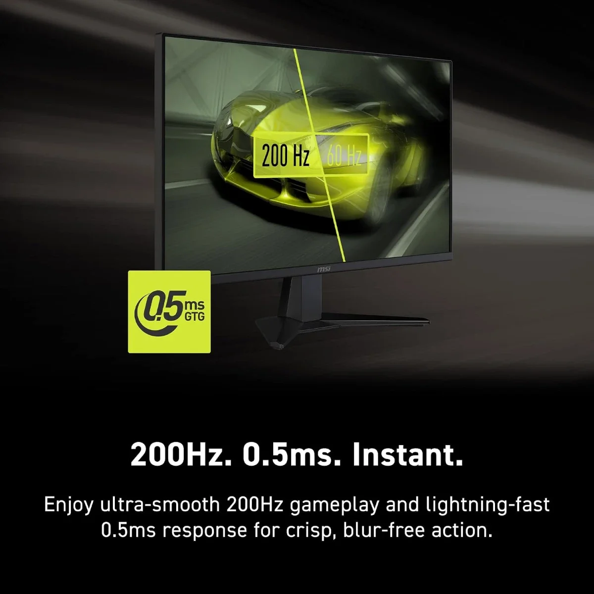 شاشة ألعاب MSI مقاس 27 إنش IPS بدقة 2K WQHD وتردد 200Hz واستجابة 0.5ms، FreeSync Premium وG-SYNC Compatible، HDR Ready، HDMI وVGA، VESA، تعديل الميل، أسود – MAG 275QF E20 - Thumbnail 3