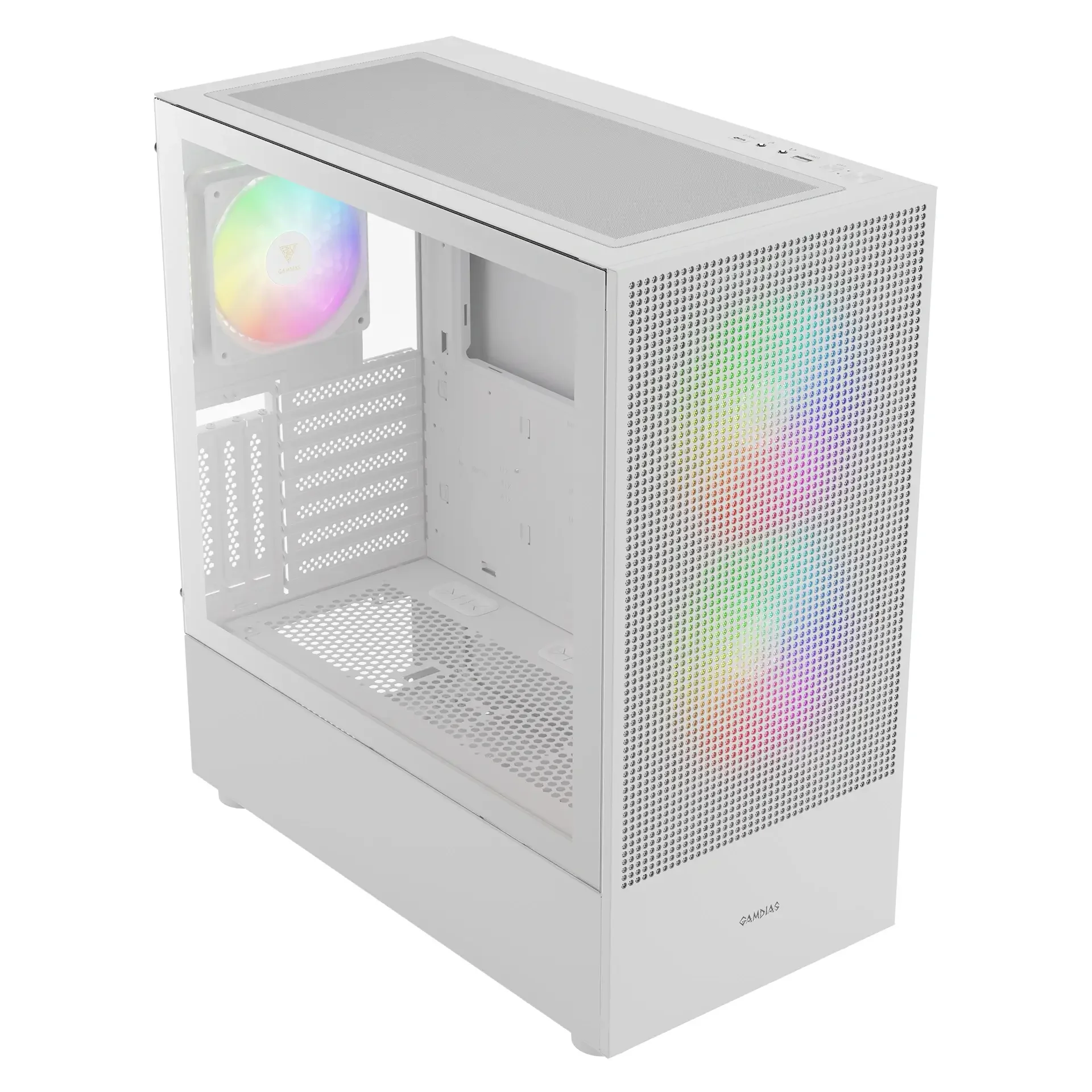 GAMDIAS TALOS M3 MESH ARGB Mid-Tower Gaming Case White - Thumbnail 3