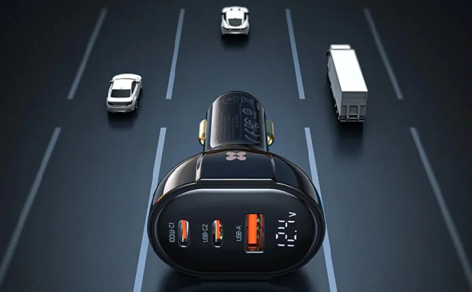 Mcdodo CC-4450 128W Digital Display 2 USB-C + USB-A PD Fast Car Charger - Thumbnail 11