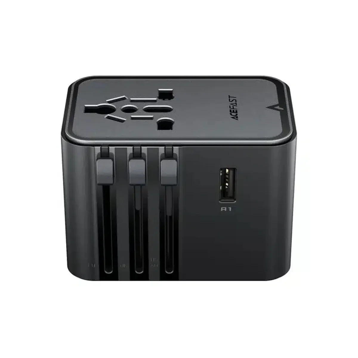 شاحن سفر دولي ACEFAST Z8 بتقنية GaN وPD بقدرة 45 واط مع 3 USB-C و2 USB-A - أسود - Thumbnail 4