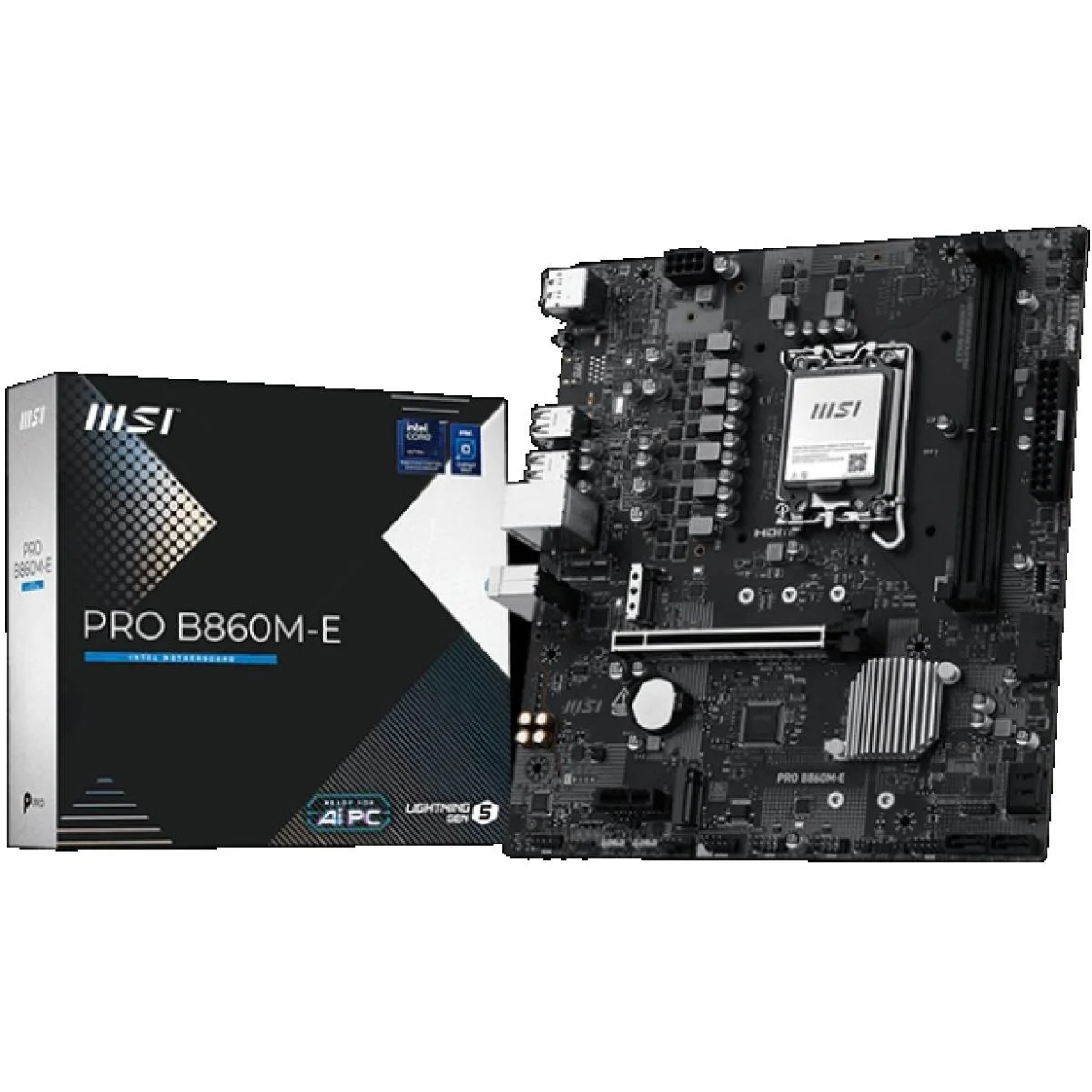 MSI PRO B860M-E B860 Micro-ATX DDR5 Motherboard with PCIe 5.0